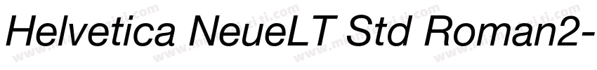Helvetica NeueLT Std Roman2字体转换